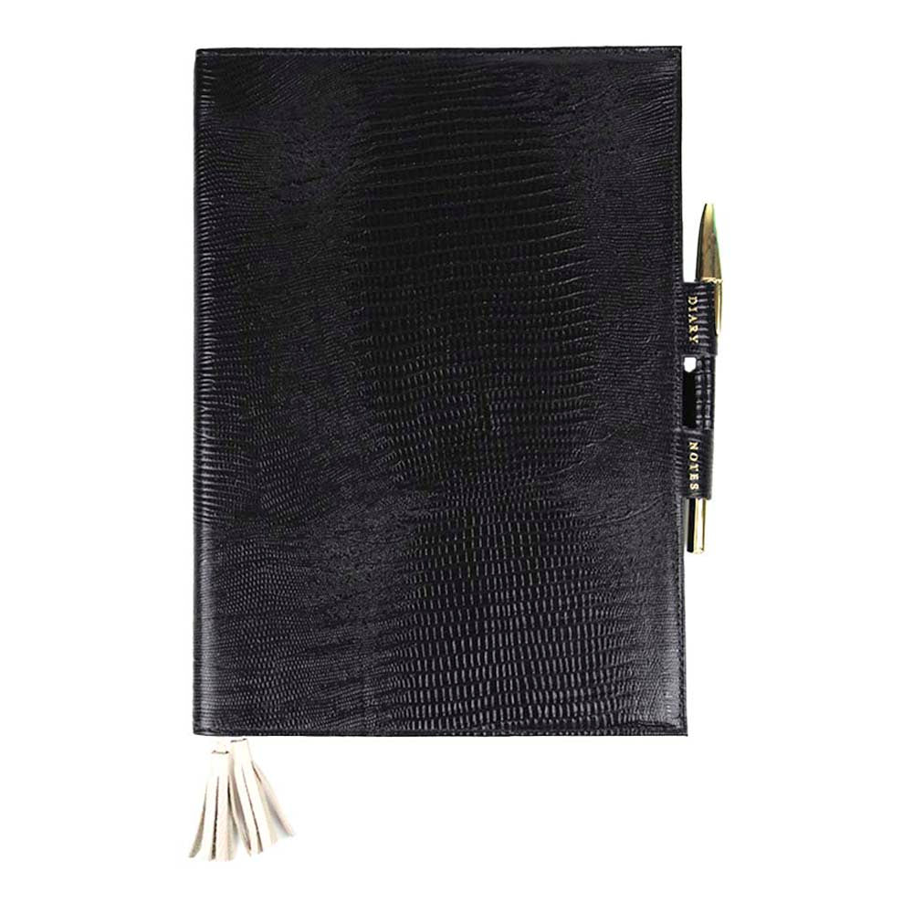 Caderno Toujours G Preto Paris com Off White Liso Pronta Entrega
