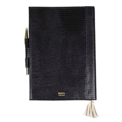 Caderno Toujours G Preto Paris com Off White Liso Pronta Entrega