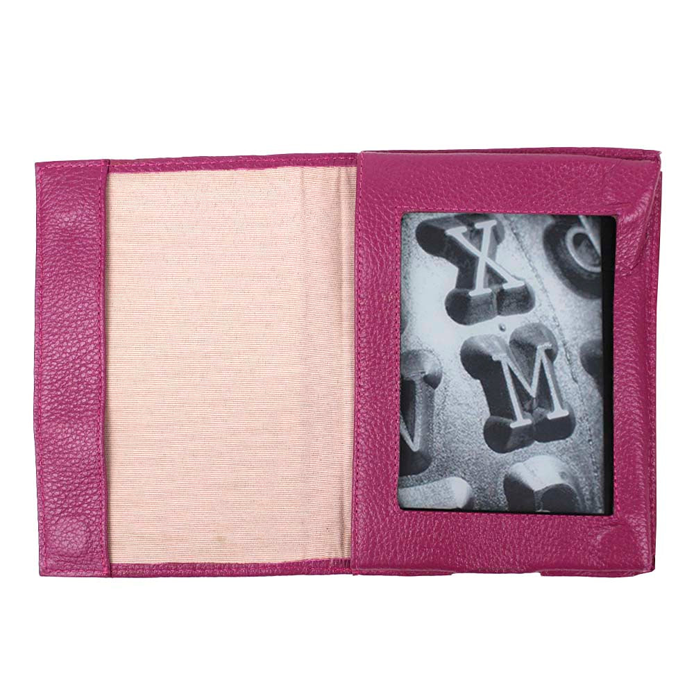 Capa para Kindle Fúcsia Liso com Rosa Orquídea Pronta Entrega