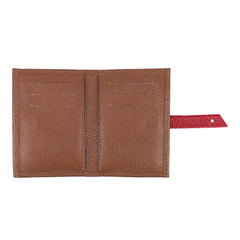 Carteira Mami Caramelo Liso com Vermelho Liso Pronta Entrega