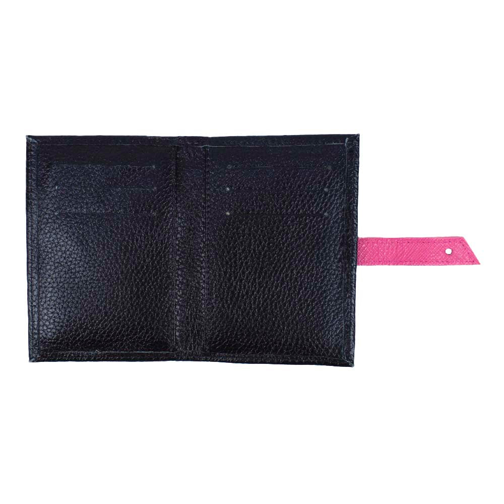 Carteira Mami Preto Liso com Pink Prada Pronta Entrega