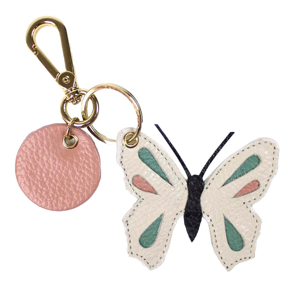 Chaveiro Borboleta em Couro Personalizado