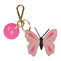 Chaveiro Borboleta em Couro Personalizado