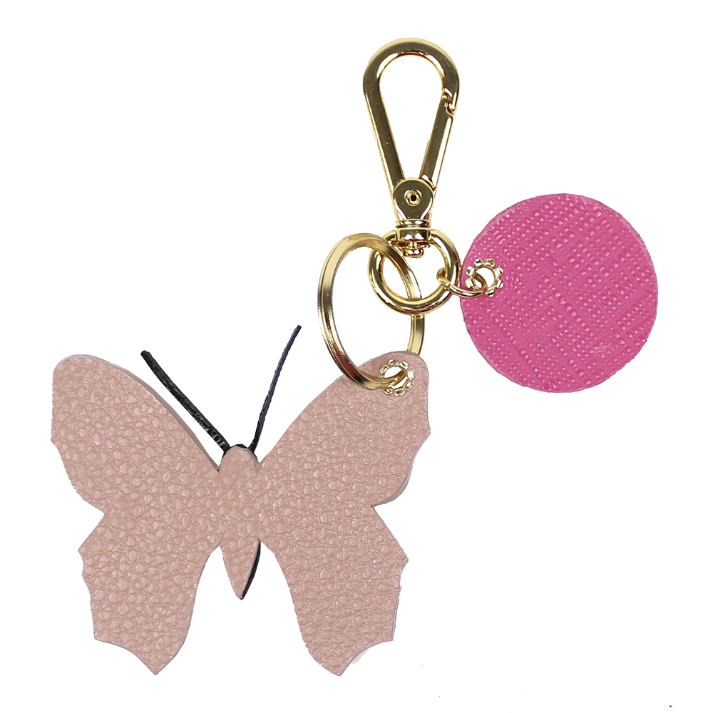 Chaveiro Borboleta Algodão Doce Liso com Pink Prada Pronta Entrega