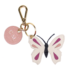Chaveiro Borboleta em Couro Personalizado
