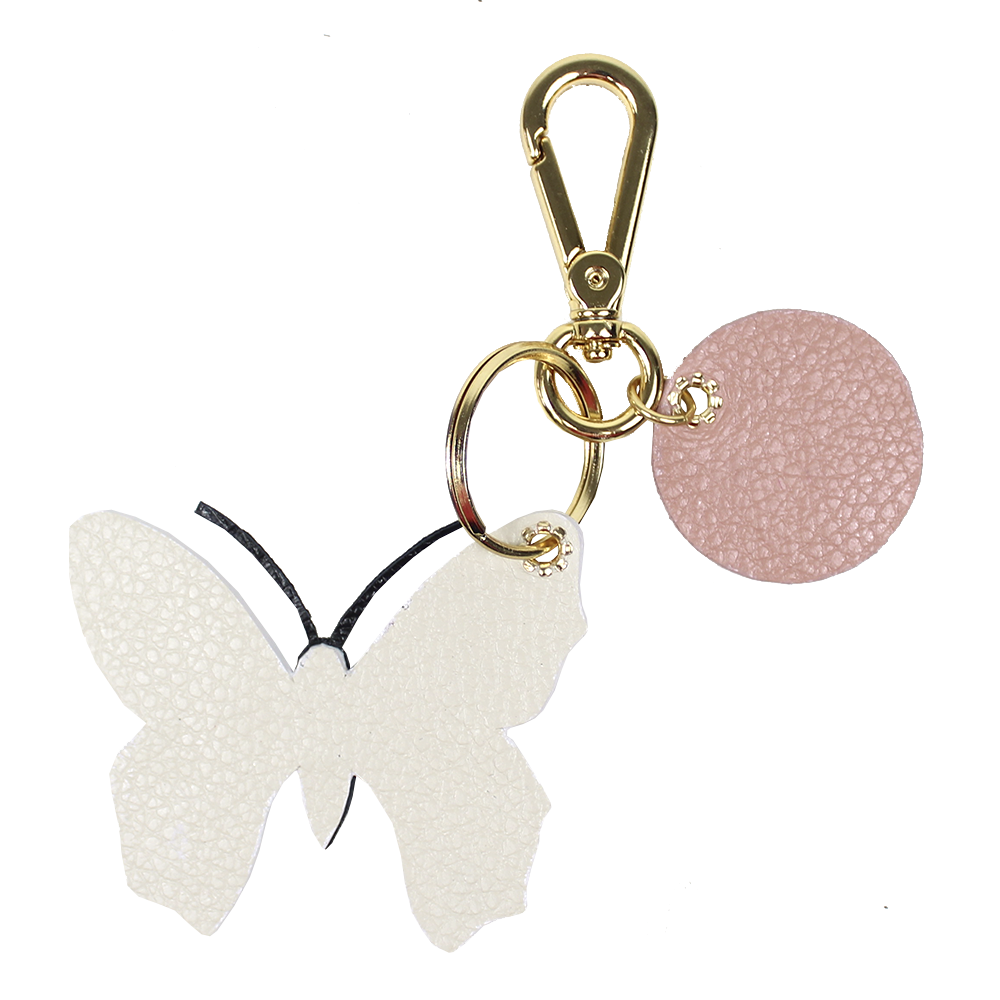 Chaveiro Borboleta em Couro Personalizado
