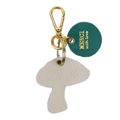 Chaveiro Cogumelo em Couro Personalizado