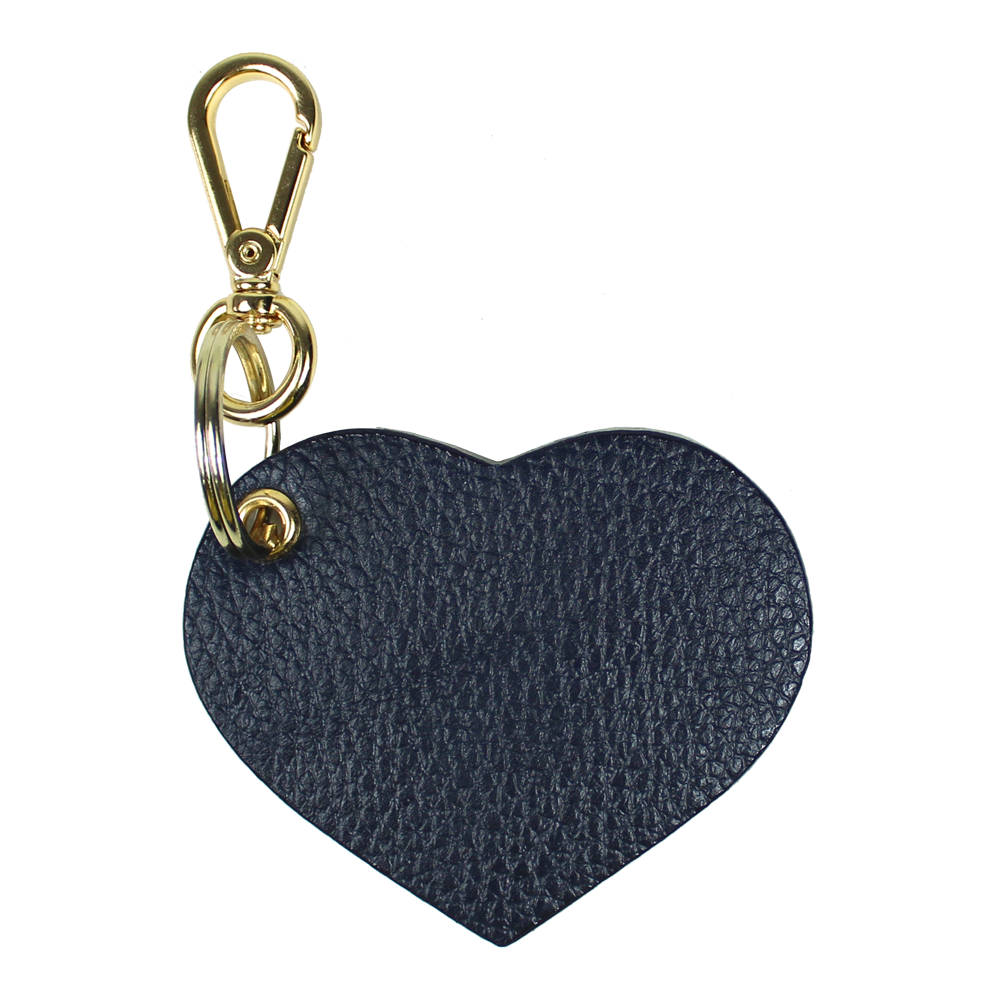 Chaveiro Coração Marinho Liso Pronta Entrega