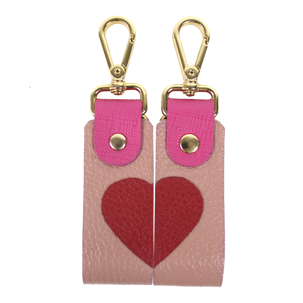 Chaveiro Duamor em Couro Personalizado