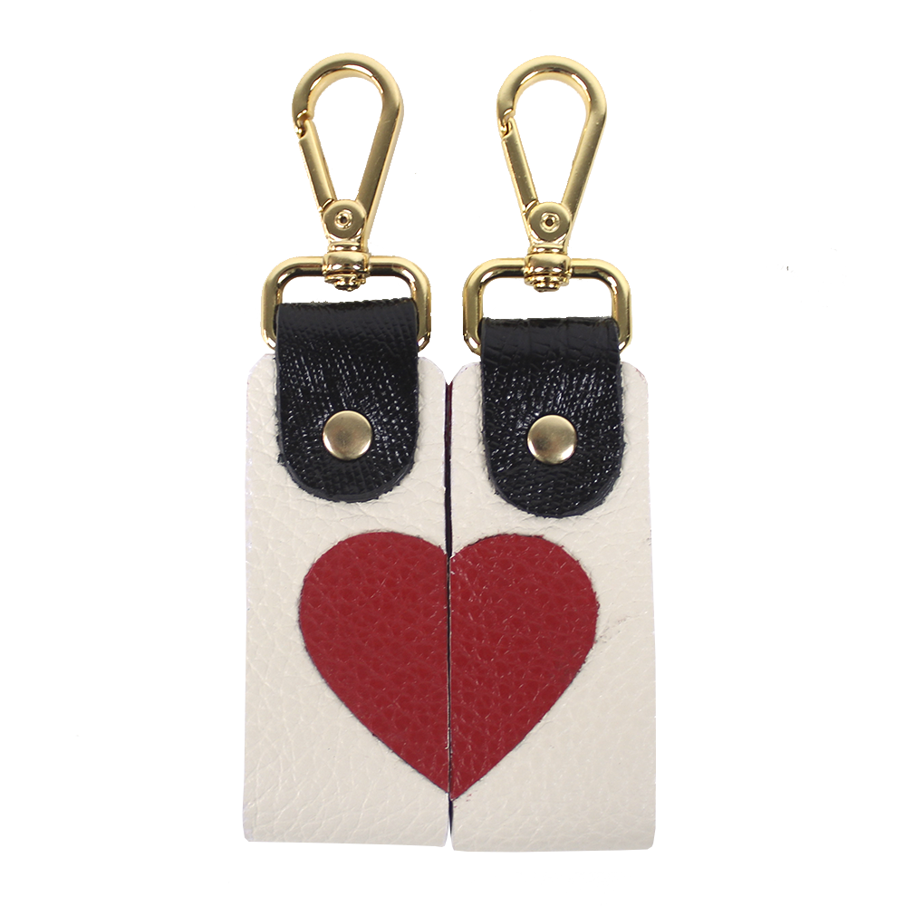 Chaveiro Duamor em Couro Personalizado