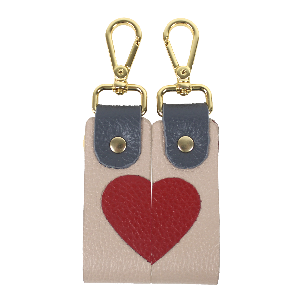 Chaveiro Duamor em Couro Personalizado