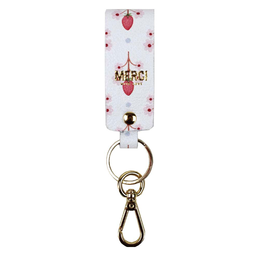Chaveiro Meg Estampa Blossom Morangos Pronta Entrega