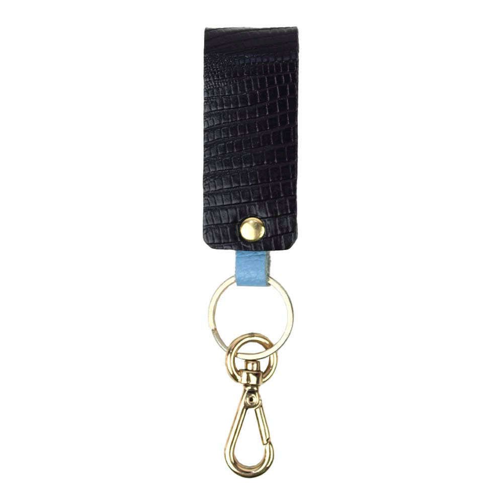Chaveiro Meg Preto Paris com Aqua Liso Pronta Entrega