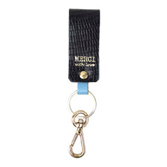 Chaveiro Meg Preto Paris com Aqua Liso Pronta Entrega
