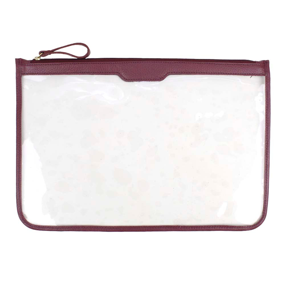 Pasta A4 Crystal Burgundy Liso Pronta Entrega