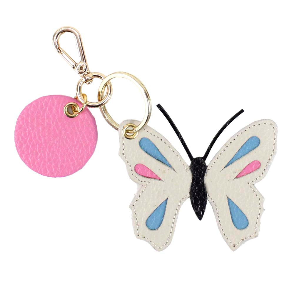 Chaveiro Borboleta em Couro Personalizado