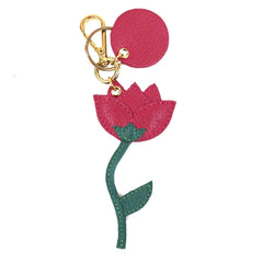 Chaveiro Tulipa em Couro