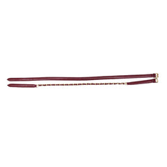 Cinto Duplo M Burgundy Liso Pronta Entrega
