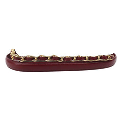 Cinto Duplo M Burgundy Liso Pronta Entrega