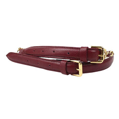 Cinto Duplo M Burgundy Liso Pronta Entrega