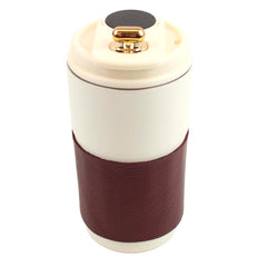 Copo Térmico Branco com Burgundy Liso Pronta Entrega