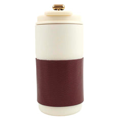 Copo Térmico Branco com Burgundy Liso Pronta Entrega
