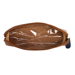 Estojo Eloah Caramelo Liso com Marinho Liso Pronta Entrega