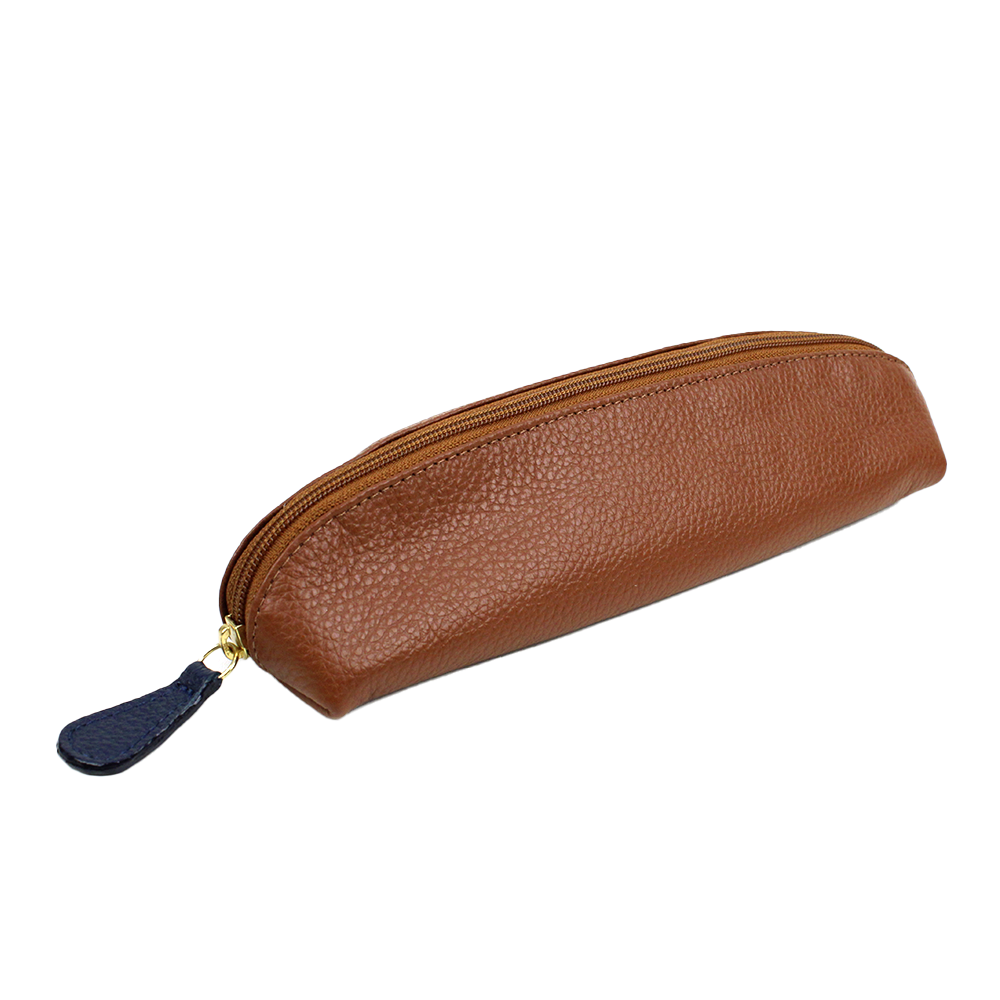 Estojo Eloah Caramelo Liso com Marinho Liso Pronta Entrega