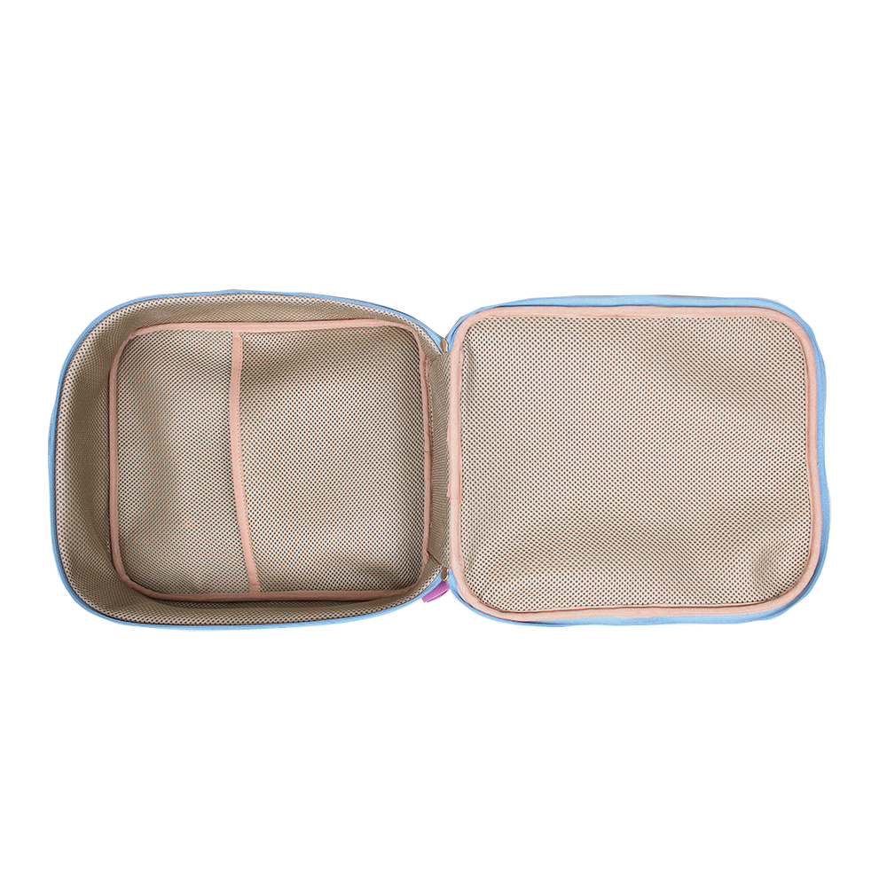 Extra Bag Aqua Liso com Rosa Orquídea Pronta Entrega