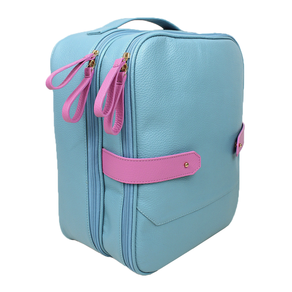 Extra Bag Aqua Liso com Rosa Orquídea Pronta Entrega