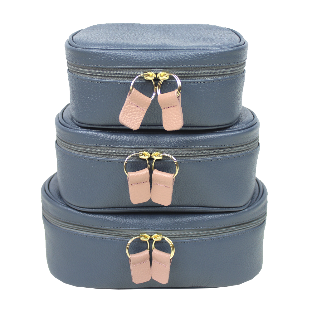Kit Necessaire Aurora Oceano com Algodão Doce Liso Pronta Entrega