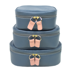 Kit Necessaire Aurora Oceano com Algodão Doce Liso Pronta Entrega