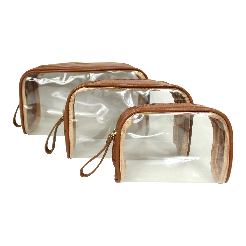 Kit Necessaire Betina Caramelo Liso Pronta Entrega