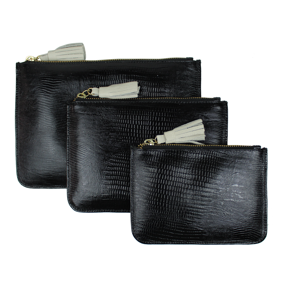 Kit Necessaire Caroline Preto Paris com Off White Liso Pronta Entrega