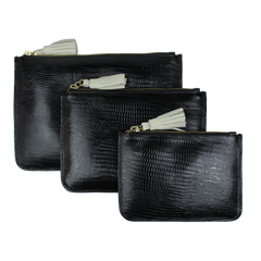 Kit Necessaire Caroline Preto Paris com Off White Liso Pronta Entrega