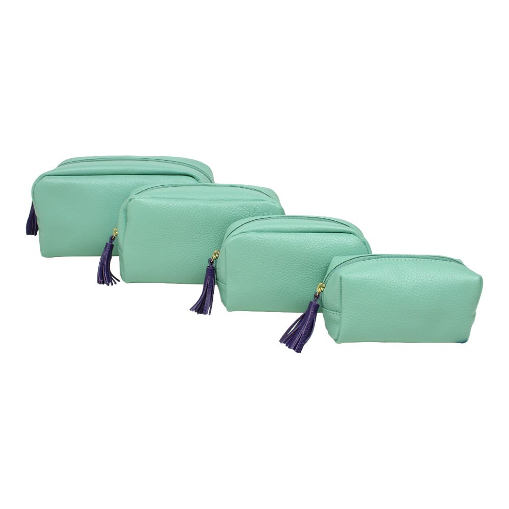 Kit Necessaire Julie com 4 em Couro Personalizada