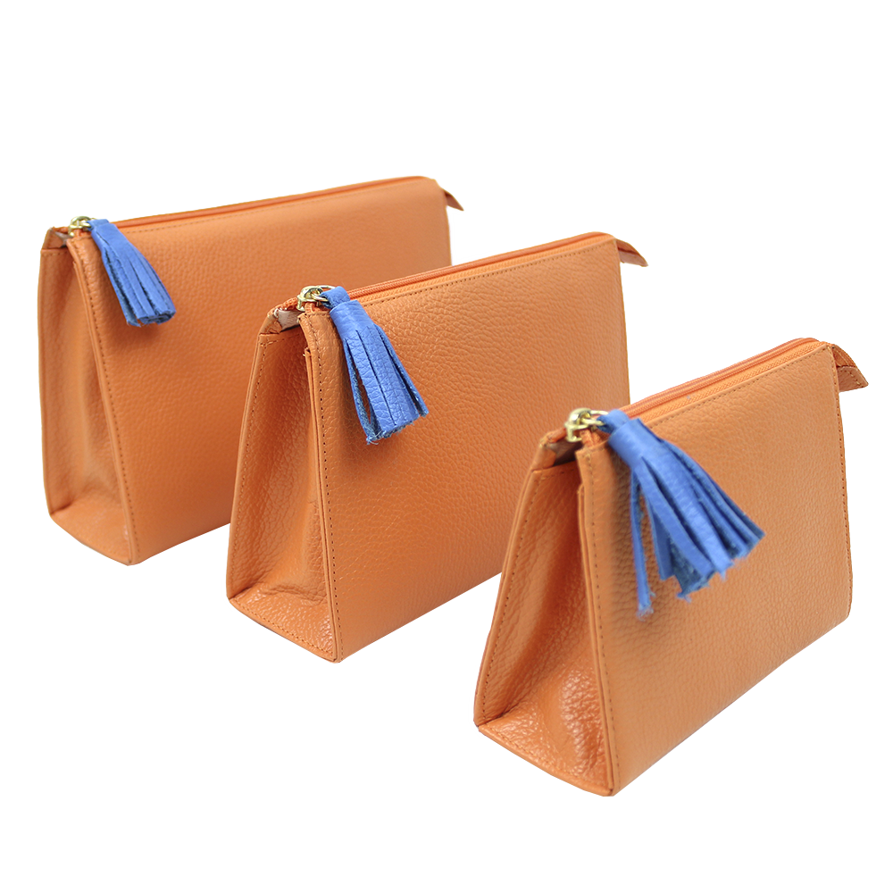 Kit Necessaire Louise Tangerina Liso com Beach Pronta Entrega