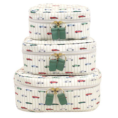 Kit Necessaire Aurora By Mariana Jabur Estampa Carros Couro Personalizada