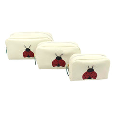 Kit Necessaire Joaninha em Couro