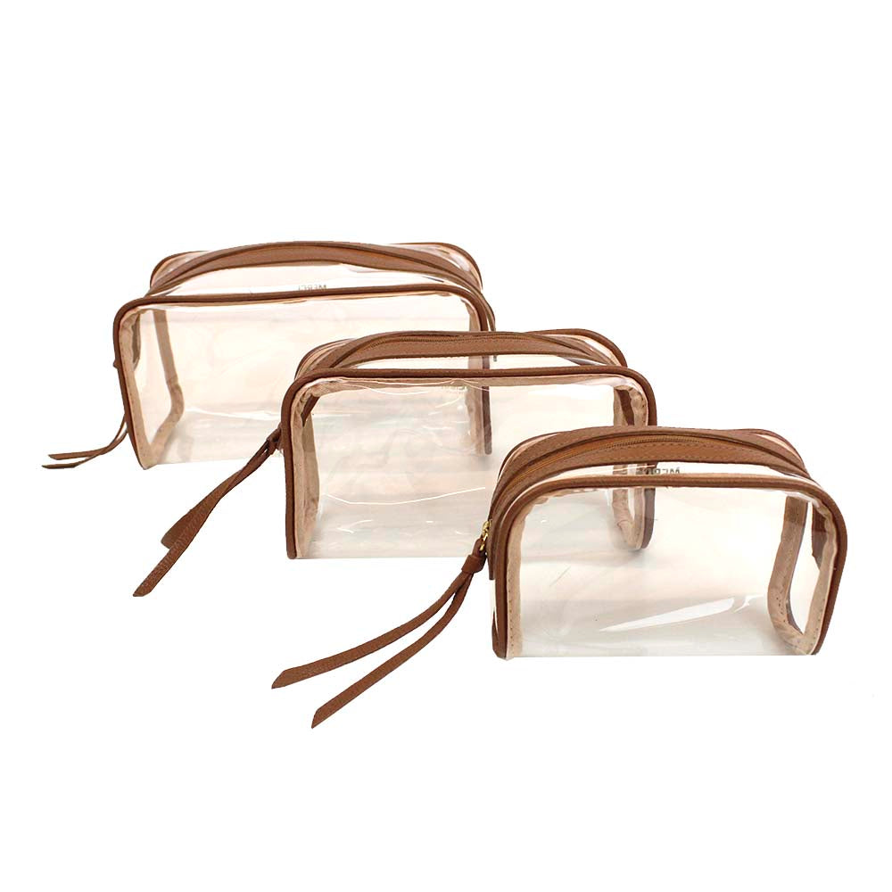 Kit Necessaire Abel Caramelo Liso Pronta Entrega