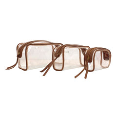 Kit Necessaire Abel Caramelo Liso Pronta Entrega