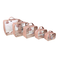 Kit Necessaire Crystal com 5 Fadinha em Couro Personalizada