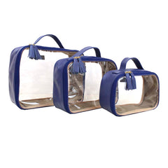 Kit Necessaire Crystal com 3 Índigo Pronta Entrega