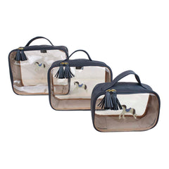Kit Necessaire com 3 Cavalo Joca Oceano com Off White Liso, Fendi e Sky Pronta Entrega