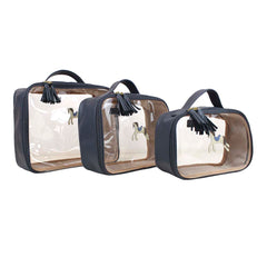 Kit Necessaire com 3 Cavalo Joca Oceano com Off White Liso, Fendi e Sky Pronta Entrega
