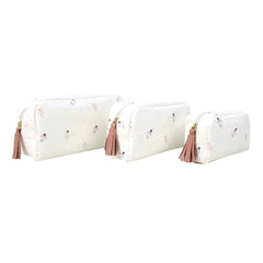 Kit Necessaire Julie Estampa Fadinha em Couro Personalizado
