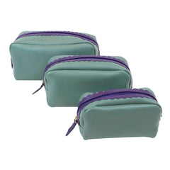 Kit Necessaire Julie Babado com 3 em Couro Personalizada