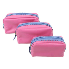 Kit Necessaire Julie Babado com 3 em Couro Personalizada