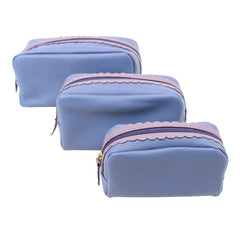 Kit Necessaire Julie Babado com 3 em Couro Personalizada