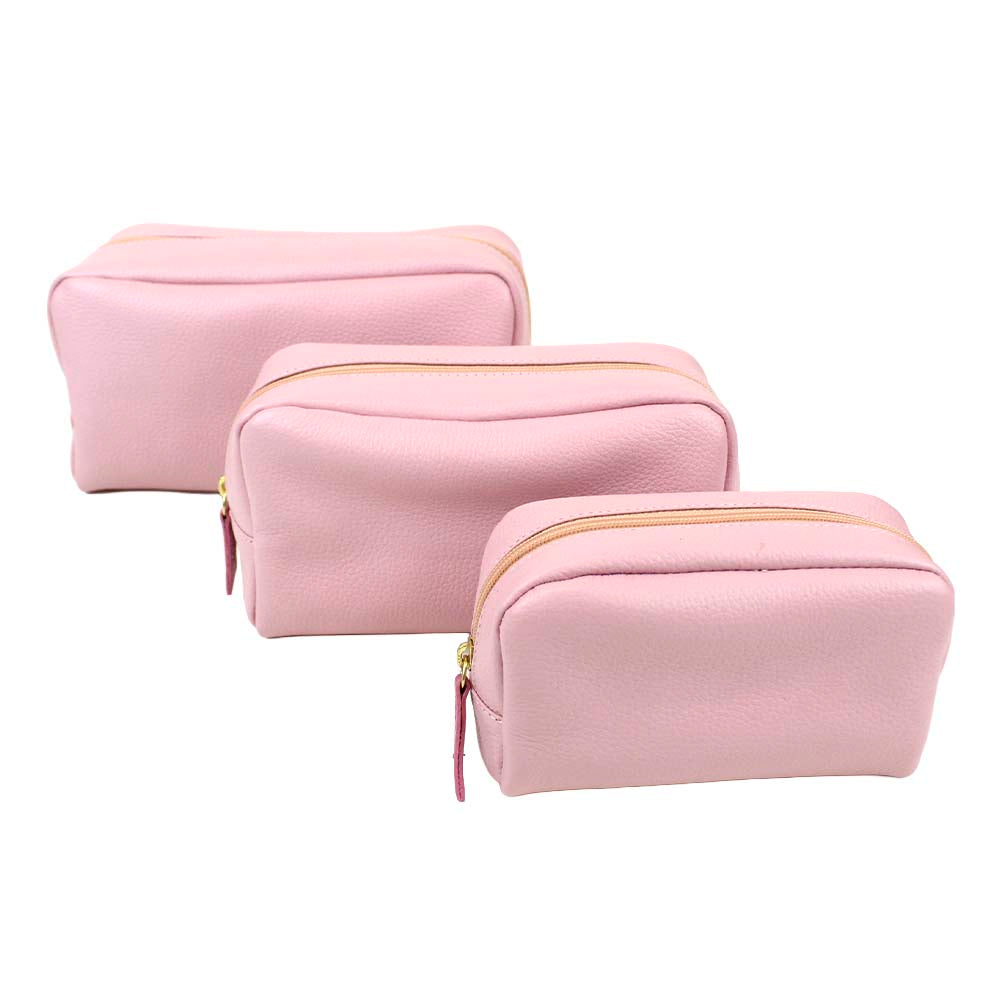 Kit Necessaire Julie Rosa Chá Com Rosa Blush Pronta Entrega